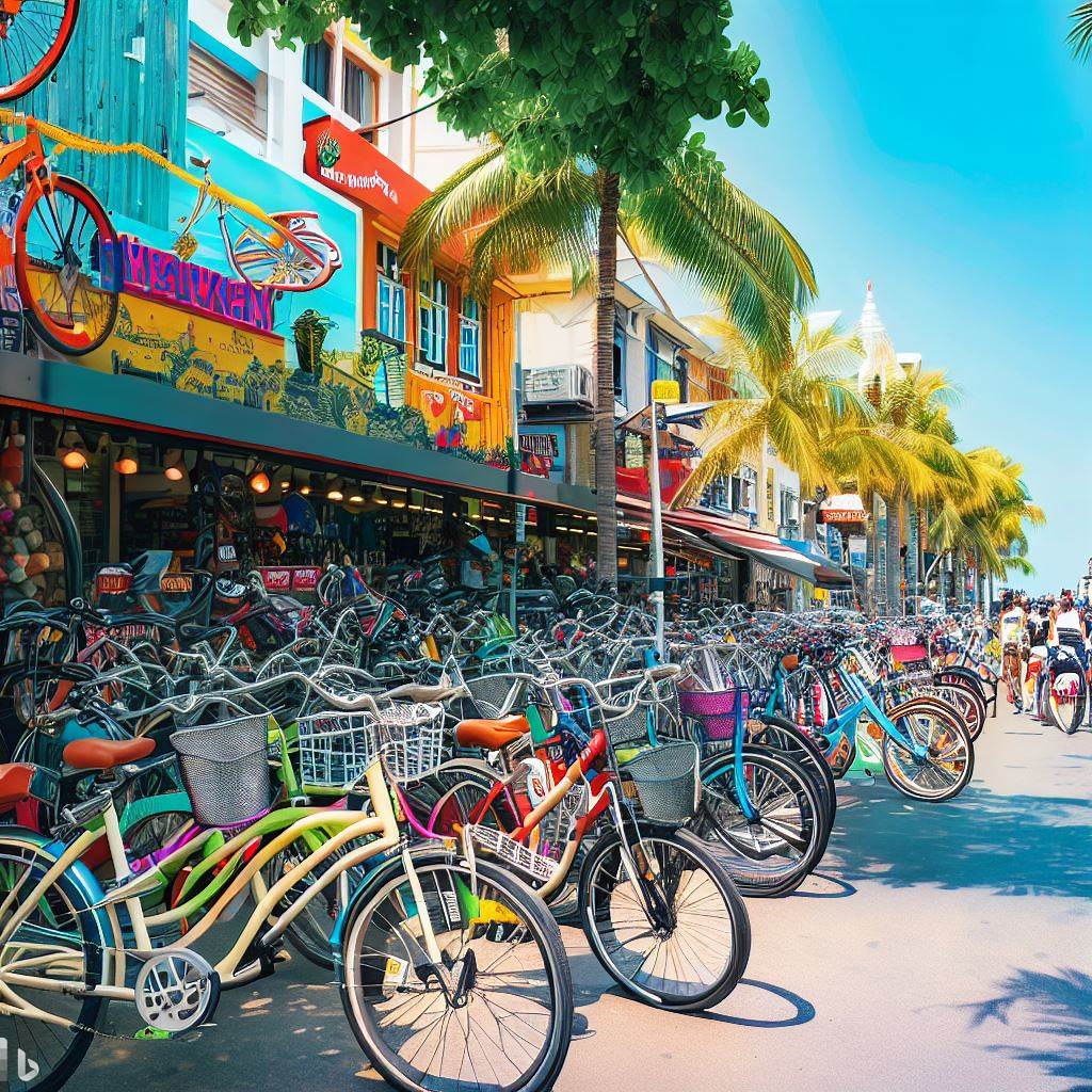 Bicycle rental options in Pattaya - Colorful bike shops offering various bicycles for eco-friendly exploration. From vintage cruisers to mountain bikes, choose the best rental option to explore Pattaya's hidden corners and coastal beauty.