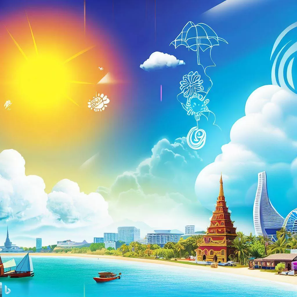 AI generated image showcasing weather conditions in Pattaya during November with VTSIX and View Talay 6.