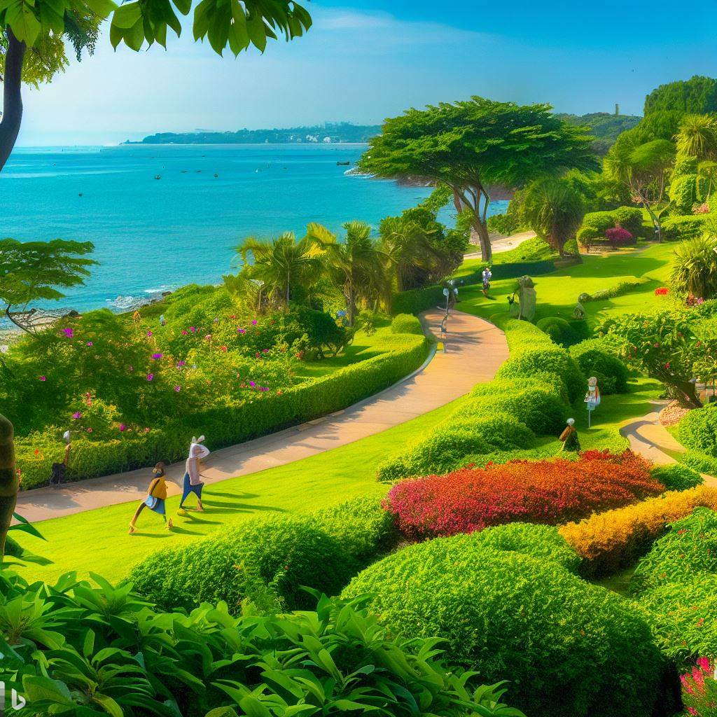 Explore Lan Pho Park & Coastal Path Pattaya's Serene Oasis - Verdant Gardens, Coastal Path, And Tranquil Surroundings.